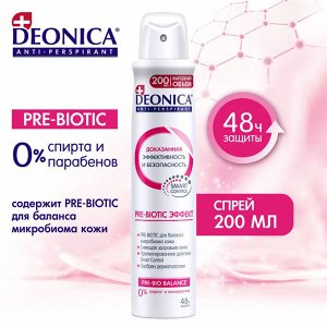 DEONICA Антиперспирант Pre-Biotic Эффект 200 мл (спрей)