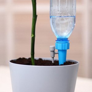 Автополив для комнатных растений, под бутылку, с краном, регулируемый, набор 6 шт.