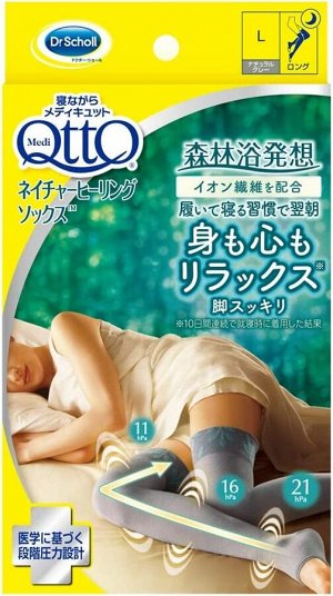 DR. SCHOLL Medi Ottо Forest Heal - компрессионные чулки выше колена с ионными волокнами для отдыха