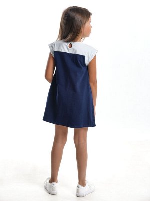 Платье с  бантиком (98-122см) UD 1497 синий