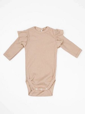 Боди с длинным рукавом и ползунки (штанишки) детские AMAROBABY Fashion, бежевый