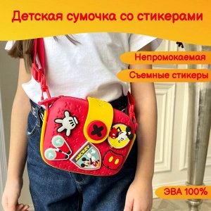 Сумка кросс-боди с ручкой, сумка со стикерами, Disney, Микки-Маус