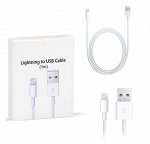 Кабель зарядный с USB на iOS Lightning 1м, белый 2.4A