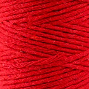 Шнур для вязания 100% хлопок, ширина 1мм 100м 80гр "Красный" 10х4,2х4,2 см