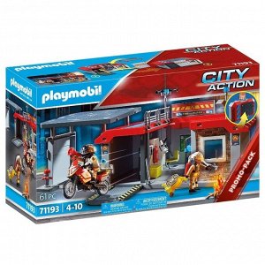 Playmobil. Конструктор арт.71193 "Take Along Fire Station" (Мобильная пожарная станция)
