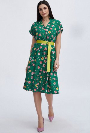 Платье Bazalini 4440 зеленый цветы