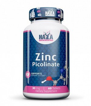 Цинк Haya Labs Zinc Picolinate (хелатная ф.) 30мг - 60 таб.