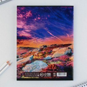 Тетрадь в клетку А4, 80 л., на скрепке, блок №1 «Природа»