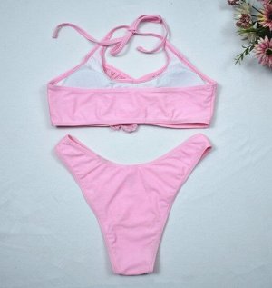 Женский раздельный купальник, цвет светло-розовый