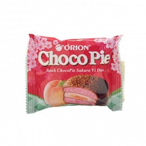 Пирожное со вкусом персика и сакуры Orion ChocoPie/ Пироженое Орион Чокопай 30 гр