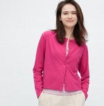 UNIQLO - кардиган джерси с круглым вырезом - 12 PINK