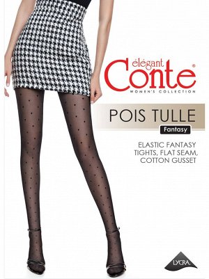 Pois Tulle Колготки в горошек с эффектом мелкой сетки