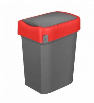 Контейнер для мусора, 10 л, пластик, красный, 345 х 245 х 196 мм, SMART BIN