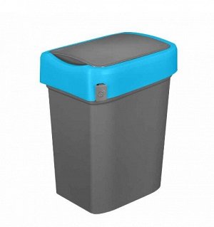 Контейнер для мусора, 10 л, пластик, синий, 345 х 245 х 196 мм, SMART BIN