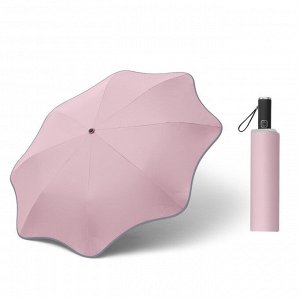 Автоматический зонт с 8-ю спицами, фигурные края со светоотражающей окантовкой, цвет розовый