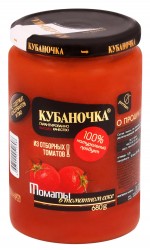 Томаты в томатном соке Кубаночка ст/б 720мл