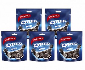 MONDELEZ®️Печенье "OREO" MINI (Мини) с какао и начинкой с ванильным вкусом, 5 упаковок по 100г