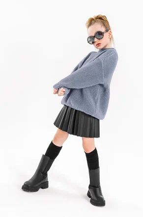 Свитер для девочки Amarobaby KNIT Soft, серый