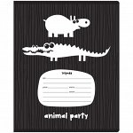Тетрадь школьная 18л., ЛИНИЯ BG &quot;&quot;Animal party&quot;&quot;, 70г/м2, выборочный лак