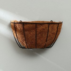 Кашпо настенное «Конус», d = 30 см, с кокосовым вкладышем