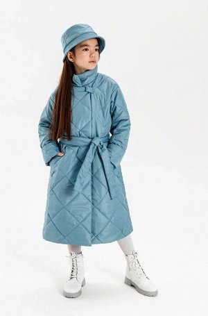 Пальто стёганое для девочек AmaroBaby TRENDY, голубой