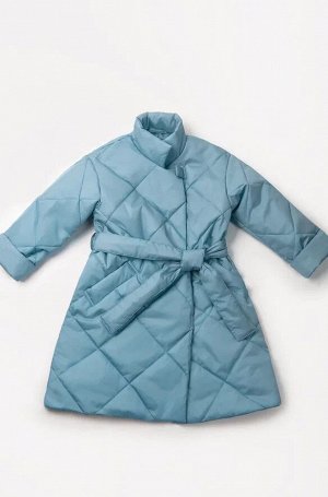 Пальто стёганое для девочек AmaroBaby TRENDY, голубой