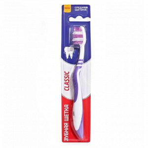 Зубная щётка Rendall Classic, средней жёсткости, микс, 1 шт.