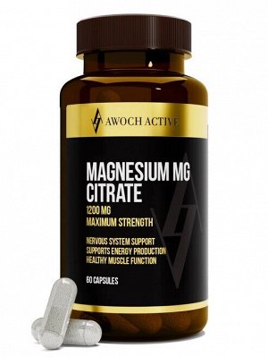 Magnesium Citrate, MAXIMUM 60 капсул TM AWOCHACTIVE  NEW