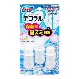 Kobayashi seiyaku Bluelet Decoral Premium средство - печать в форме цветка для очистки туалета аромат мыла 3шт.*7.5 гр.