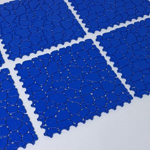 Напольное модульное покрытие AQUA STONE, 34x34 см, 6 шт в упаковке, цвет синий