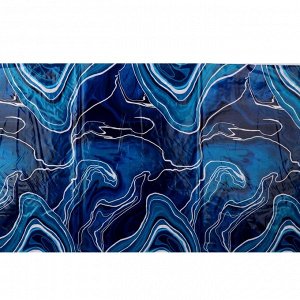 Скатерть «Мрамор», 137 ? 180 см, синяя