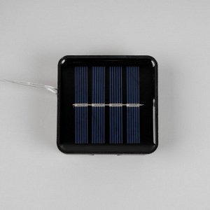Luazon Lighting Гирлянда «Конский хвост» 10 нитей по 1 м, серебристая нить, 100 LED, свечение белое, 2 режима, солнечная батарея