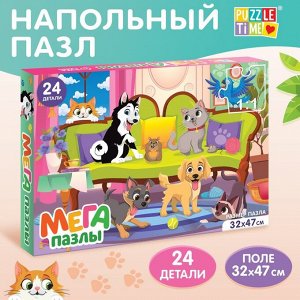 Puzzle Time Мега-пазл «Милые питомцы», 24 детали