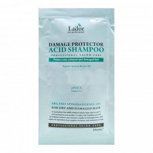 Lador Шампунь для волос бесщёлочной с аргановым маслом / Damaged protector acid shampoo pouch, 10 мл