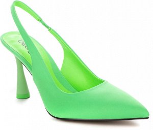 937058/01-05 зеленый текстиль женские туфли открытые (В-Л 2023)