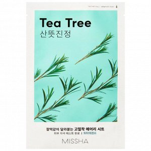 Missha Тканевая маска для лица с экстрактом чайного дерева Sheet Mask Airy Fit Tea Tree, 19 гр