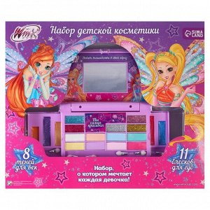 Детская косметика «Ты самая красивая» WINX, в наборе 8 теней, 11 блесков для век
