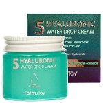 Крем для лица суперувлажняющий с гиалуроновым комплексом, Hyaluronic 5 Water Drop Cream, 80мл.