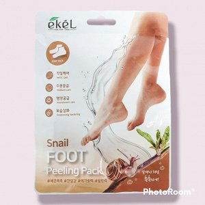 [EKEL] Маска-эксфолиант для ног с улиточным муцином SNAIL FOOT PEELING PACK, 40 г