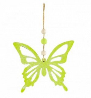 Бабочка подвесная 12 х 10 см цвет зеленый