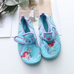 Тапочки детские с Русалочкой, цвет голубой
