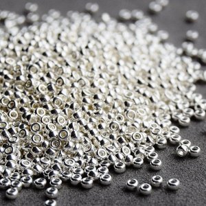 Бисер Миюки круглый 15/0 RR-0961 Bright sterling silver plated