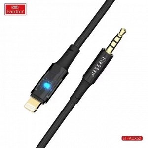 Переходник Аудио-кабель Earldom AUX 52 Apple Lightning to Jack 3.5 1м черный