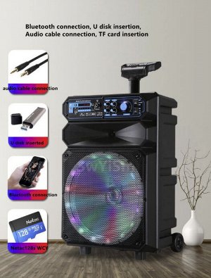 Портативная колонка с микрофоном  Kimiso QS-1208