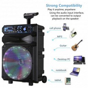Портативная колонка с микрофоном  Kimiso QS-1208
