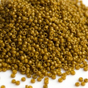 Бисер Миюки круглый 15/0 RR-4491 Duracoat Opq Spanish Olive