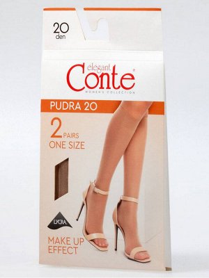 21С-185СП Pudra 20 (2 пары) Гольфы жен.(Conte)