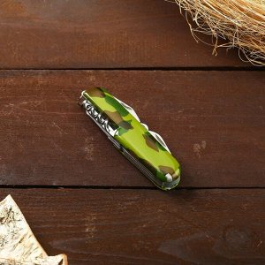 Нож швейцарский Камуфляж зеленый 11в1