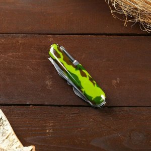 Нож швейцарский Камуфляж зеленый 12в1