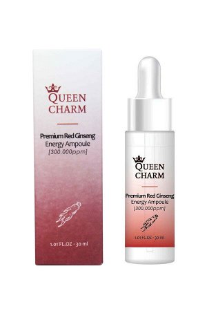 QUEEN CHARM. Омолаживающая ампульная сыворотка для лица с экстрактом красного женьшеня 30%, 30 мл-1